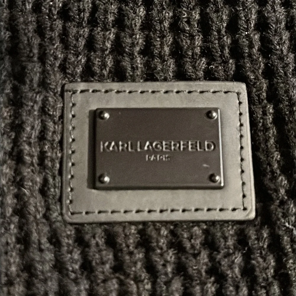 Karl Lagerfeld Paris Waffle Knit Utility Sweater Streetwear Minimalist XL NWT